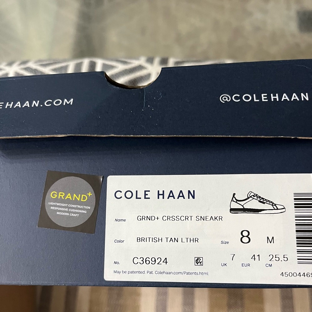 Cole Haan Men's GRND+ Crosscourt Sneakers in British Tan